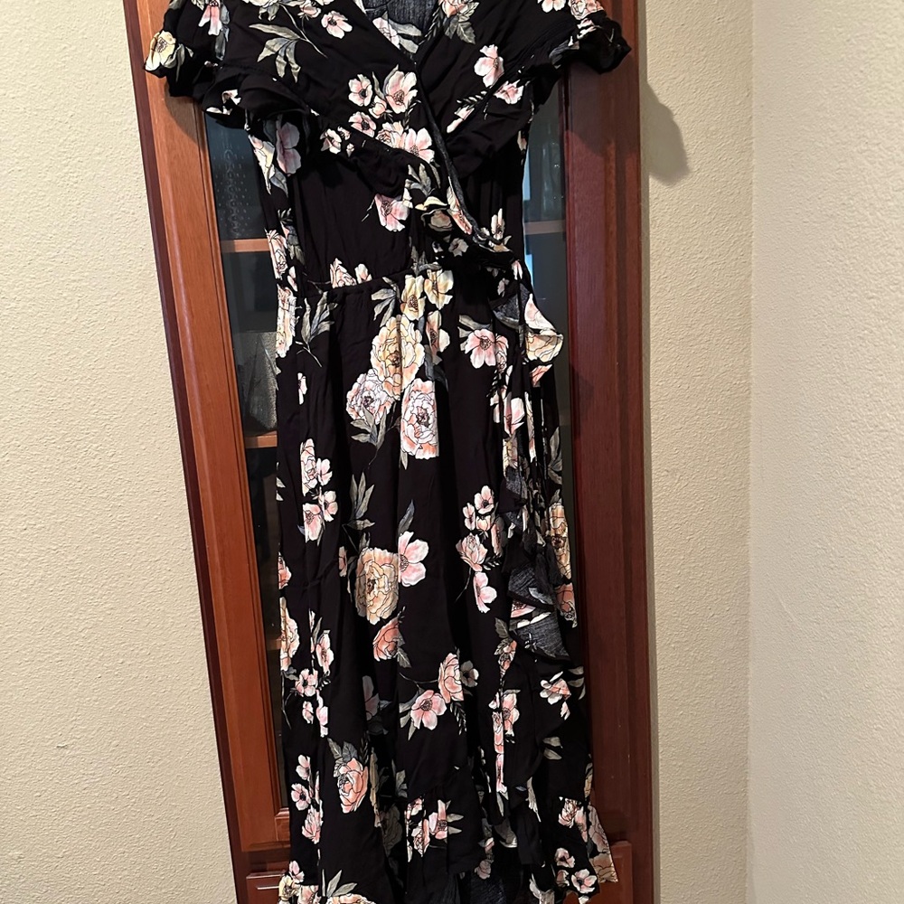 American Rag Black Floral Maxi Dress
